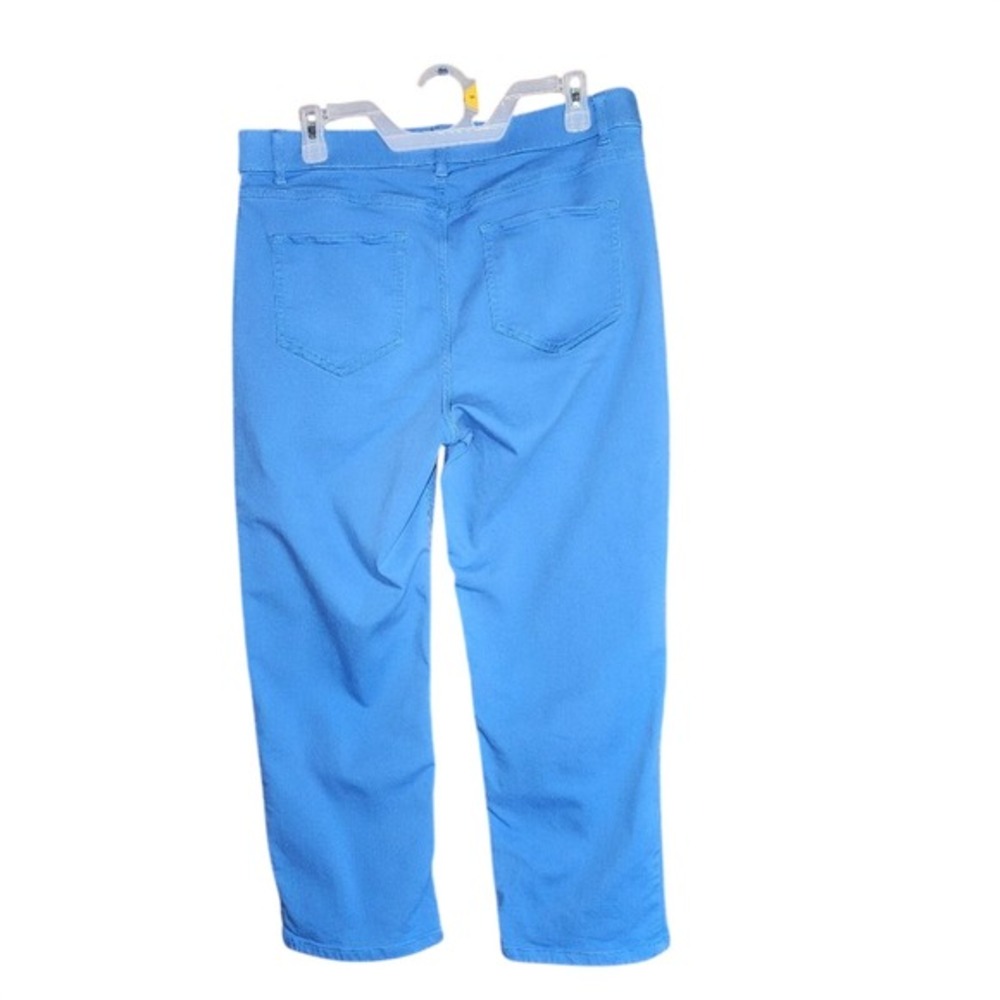 J. Jill Pure Jill Indigo Knit Cropped Jeans Size 12 | High‎ Rise Pull On Denim